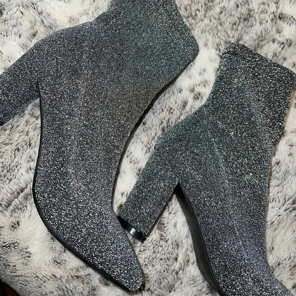 Sparkle Heeled Booties